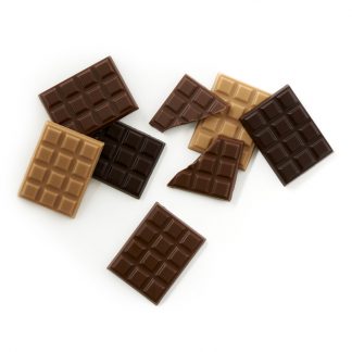 Mini-tablettes Chocolat lait, noir et caramel